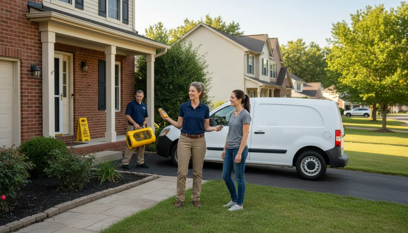 Residential water damage restoration in Carrier Mills, IL